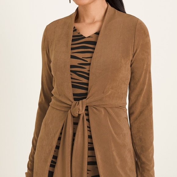 Chico’s BLACK Tie Front Traveler's Jacket, NWT, travel friendly leisure, knit - Picture 5 of 16